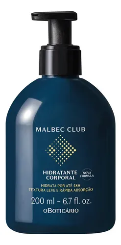 Creme Hidratante Para Corpo Boticário Malbec Club 200ml