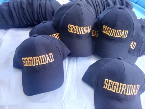 Gorra Negra Bordadas Seguridad