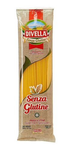 Imagem 1 de 2 de Macarrão Italiano Spaghetti Divella Senza Glutine 400g