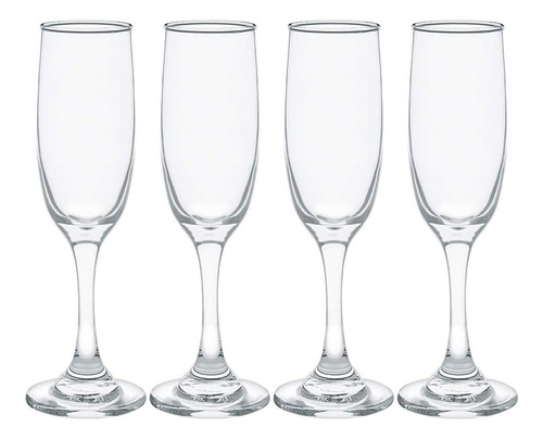 Set De 4 Copas Flauta Para Champagne Sidra O Vino Espumoso