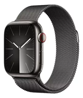 Apple Watch Series 9 GPS + Celular • Caja de acero inoxidable color grafito de 45 mm • Correa estilo milanés color grafito - Distribuidor Autorizado