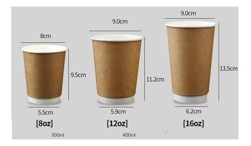 1000 Vasos Con Tapa Para Cafe Biodegradables 12 Onzas