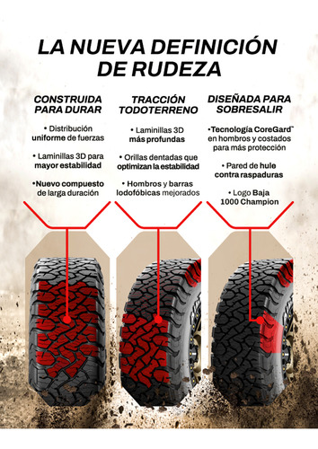 Llanta Bfgoodrich Lt265/70r18/e 124/121s All-terrain T/a Ko3