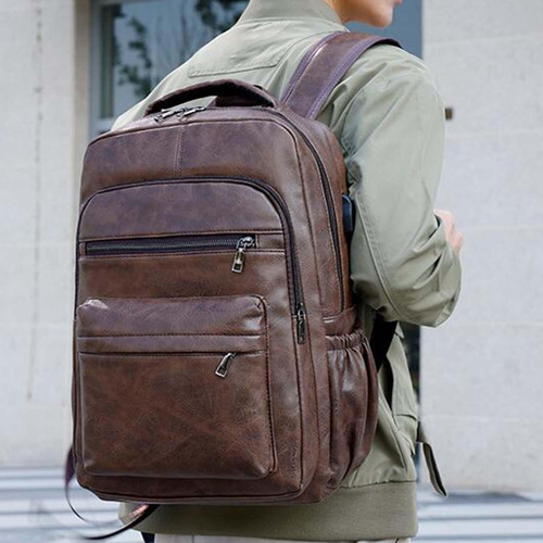 2 Mochila Para Computadora Portátil De Cuero Pu Mochila