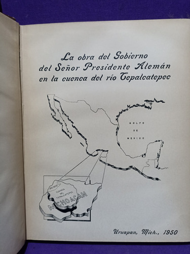 Secretaria De Recursos Hidráulicos Tepalcatepec 1950 U Mich. (Usado)