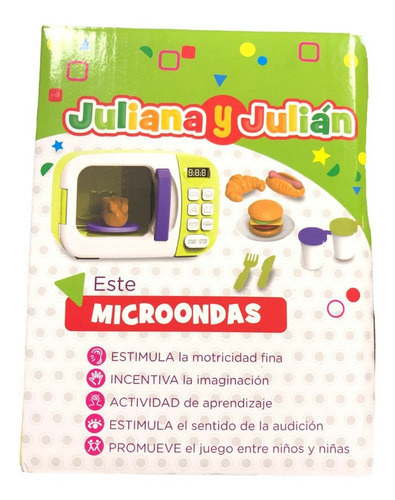 Microondas Juliana Y Julian Con Luz Y Sonido Comiditas Color Multicolor