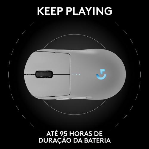 Mouse Gamer Sem Fio Logitech G Pro 2 Lightspeed Rgb Lightsync Branco Branco
