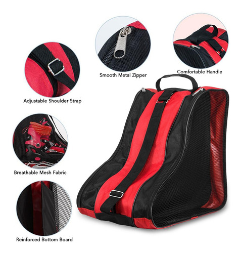 Imagen 4 de 9 de Bolsa De Transporte De Patín Transpirable De 3 Capas Para Ni