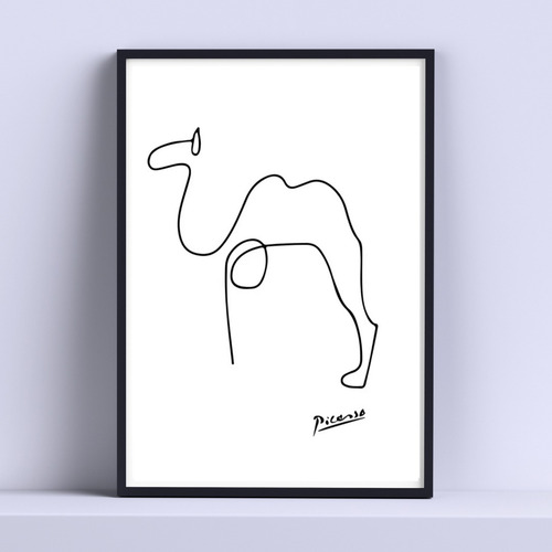 Cuadro Camello Dibujo Lineas Picasso 30x40cm List P Colgar