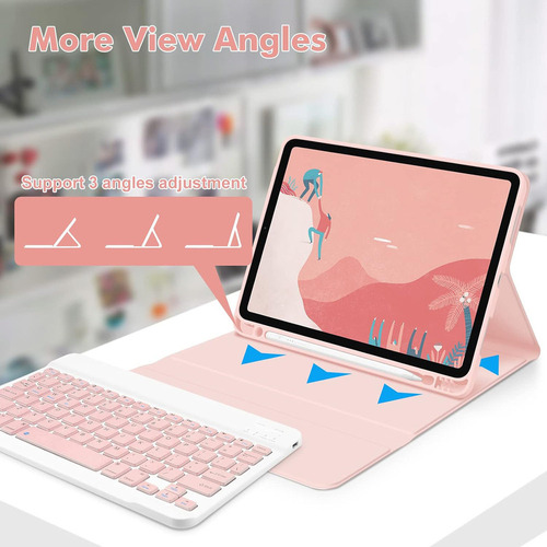 Capa C/teclado Mouse Caneta Para Galaxy Tab S6 Lite 10.4'' Ç