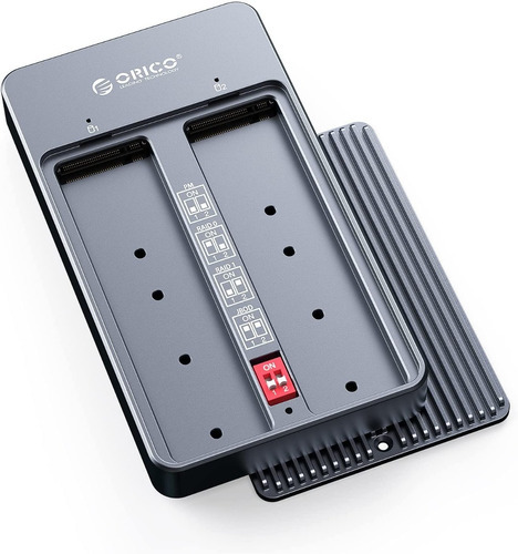 Case Gaveta 2 Hds Sata Ssd M.2 Ngff Usb C 3.1 Raid 0 Raid 1