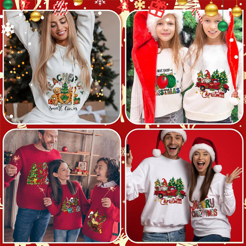 100 Piezas De Transferencias De Hierro De Feliz Navidad...