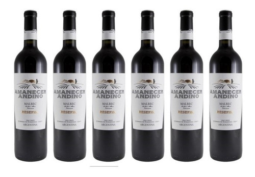 Vino De Altura Amanecer Andino Reserva Malbec 750ml Caja X6 