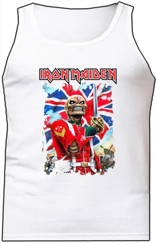 Esqueleto Iron Maiden Rock Metal Camisilla Bca Urbanoz