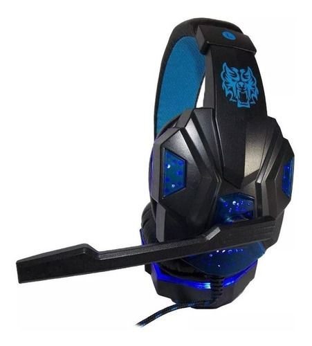 Fone de ouvido gamer Exbom HF-G390P4 azul e led