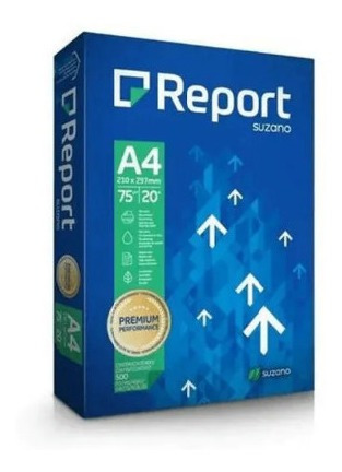 Papel Sulfite Premium A4 75g 500 Folhas Branco Report