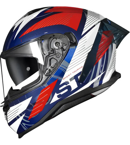 Capacete Norisk Strada 2 St C/ Óculos Solar Branco Azul