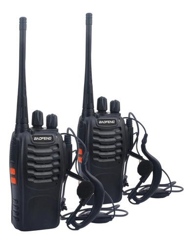 Kit comunicador de radio profesional Baofeng BF-888s Ht UHF, 2 colores, negro