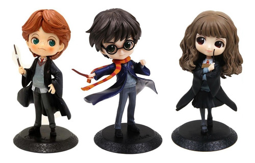 Set De Colección X3 Figuras De Harry Potter Qposket