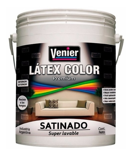 Latex Color Satinado Venier Interior X 1 Lt