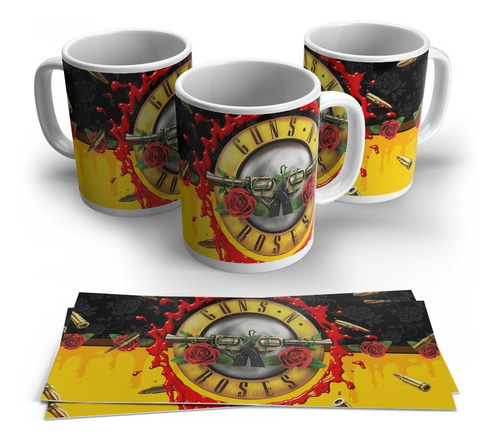 Guns N' Roses Logo Pocillos Mugs Personalizados Regalos Rock