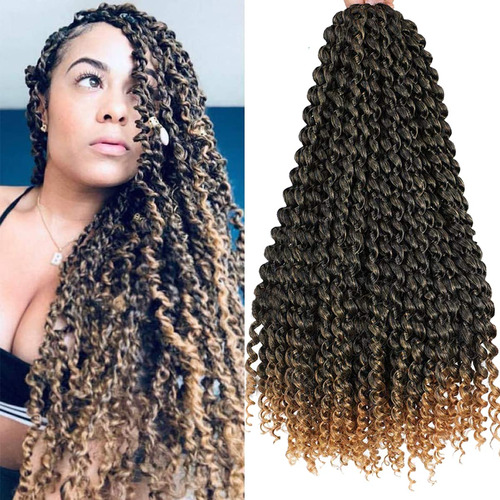 8 Paquetes De Extensiones De Cabello Rizado De 18 Pulgadas,