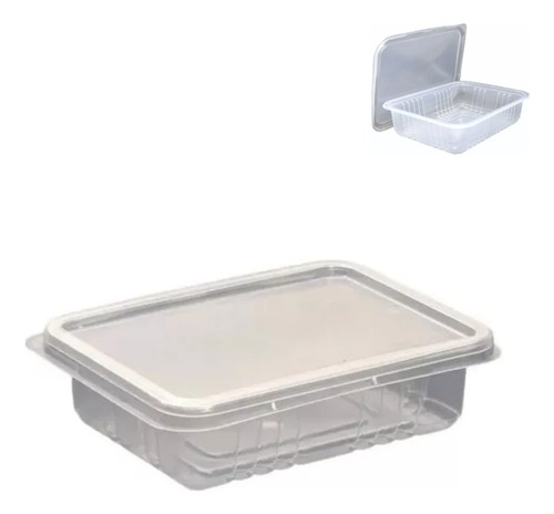 Pote Retangular 700ml Freezer Microondas Marmita Fit 10un
