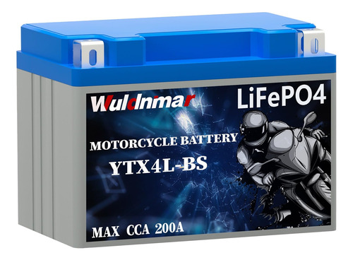 Wuldnmar Bateria De Litio Para Motocicleta, Bateria Atv 12v,