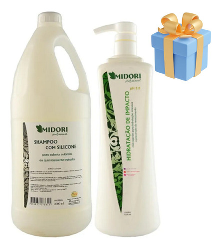 Sh Silicone 2 L Con Hidratação Impacto 1 L Midori +