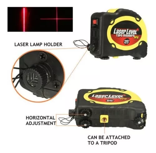 Huincha De Medir Nivel Laser Nivelador Cinta Métrica Huincha