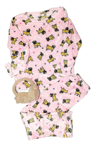 Pijama Unitalla Mujer Niña Diseño Con Pugs 