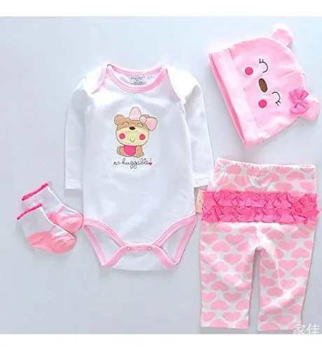 Ropa Para Muñecas Reborn 17-22 Pulgadas - Set 4 Piezas Con Mono, Pantalón, Sombrero Y Calcetín