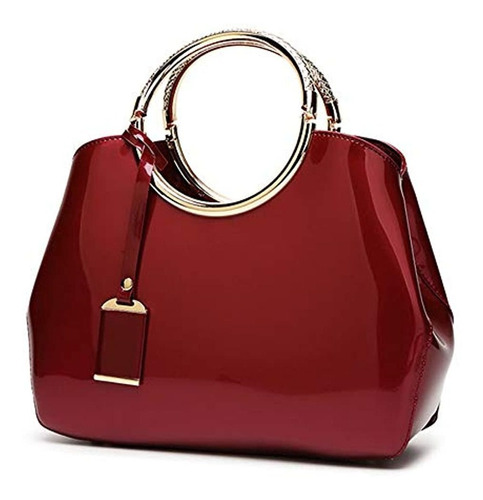 Bolso De Mano Para Mujer, Color Rojo-dorado, Marca Alwaysky