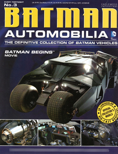 Revista Batman Automobilia N° 03 - Batman Begins Movie + Miniatura - 8 Páginas Em Inglês - Editora Eaglemoss - Formato 22 X 27,5 - Capa Mole - 2005 - Bonellihq Abr24