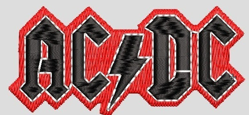 Patch Bordado Banda Acdc Vermelho Moto Motoclube Rock