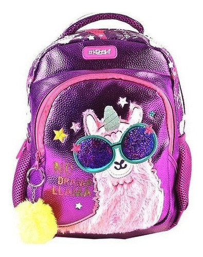 Mochila Kooshi No Drama Llama Espalda 12 Color Violeta Diseño De La Tela Lona