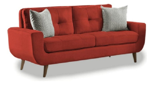 Sofa De 2 Cuerpos Mango Fabiani Rojo