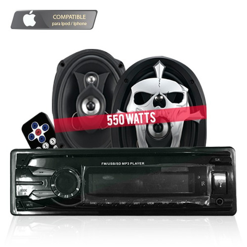 Kit Radio Auto Boss Fm Usb Sd Mp3 + Parlantes Super Oferta!