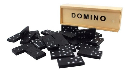 Domino De Madera 28 Piezas Caja Juego De Mesa