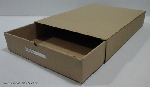 Imagen 1 de 7 de 8 Cajas Cajoneras Organizadoras B/f 39x29x6 Corrugado
