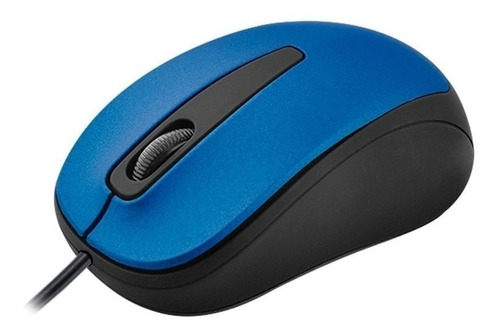 Mouse Óptico Alámbrico Azul 1200 Dpi Quaroni Maq02a /v