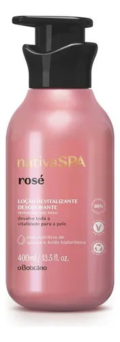 Loção Revitalizante Corporal Nativa Spa Rosé, 400ml Fragrância Rosé