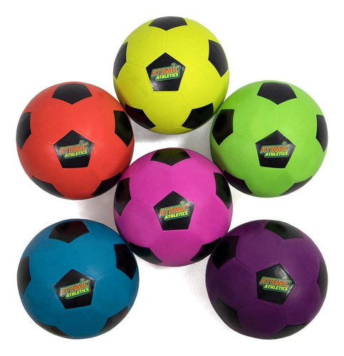 Atomic Athletics - Juego De 6 Balones De Fútbol De Gom...