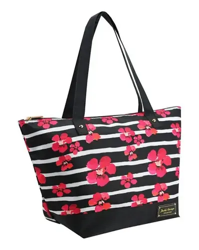 Bolsa Feminina Preta Floral