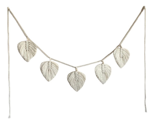 Tapiz De Macramé Para Colgar En La Pared, Diseño De Hojas