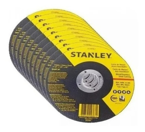 Disco Corte Amoladora 4 1/2 115mm 1mm Stanley Sta8061 X 50u