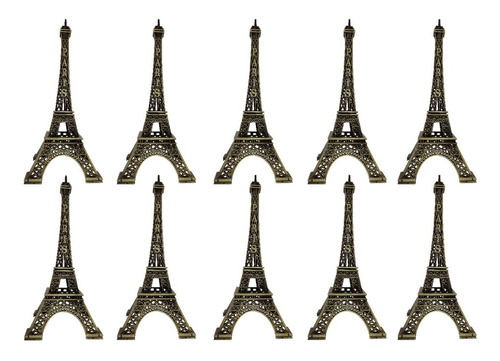 Packx10 Torre Eiffel París De Metal Regalo Souvenir 8cm
