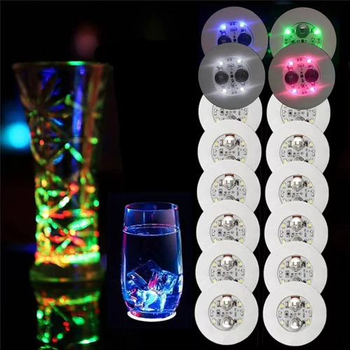 Jinshang Posavasos Con Luces Led Para Bebidas Cerveza Pubs,