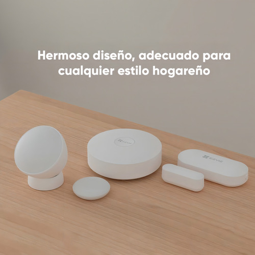 Ezviz CS-B1 Kit de Alarma Inalambrico Incluye 1 Hub 1 Sensor PIR 1 Contacto Magnético y 1 Smart Boton Configuración y Visualización por App Móvil EZVIZ Protocolo Zigbee