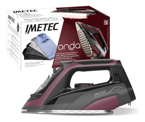 Imetec Onda F2, Plancha De Vapor Con Suela Exclusiva A Ondas